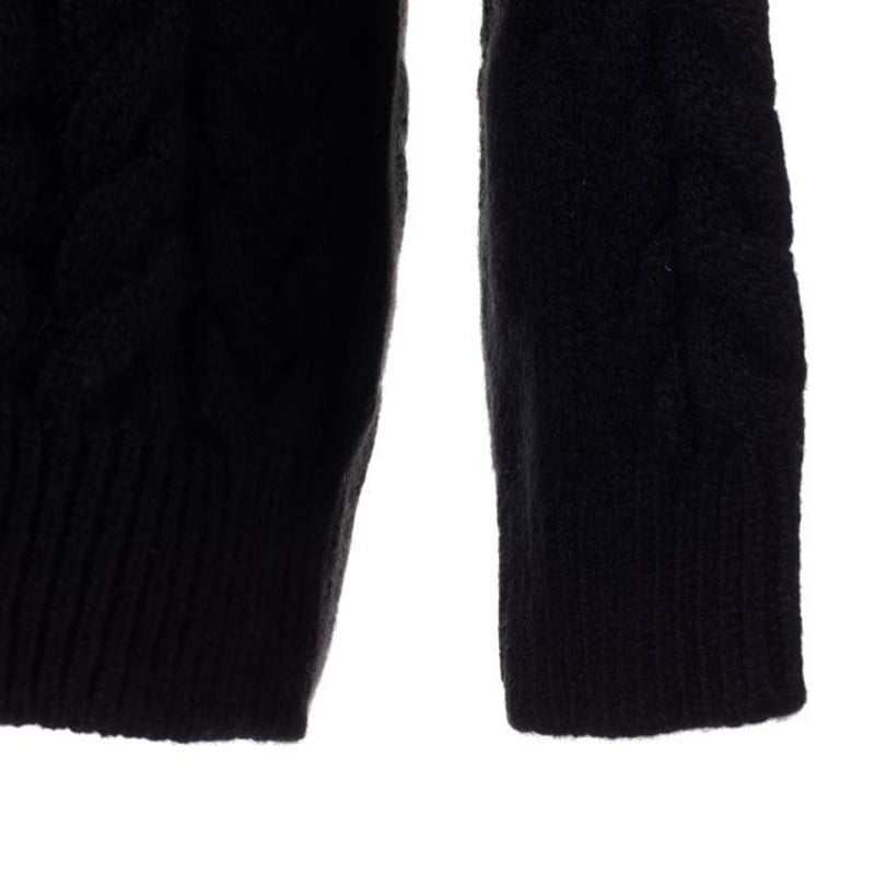 クイーンアンドベル queene and belle Vネックアラン編みセーター