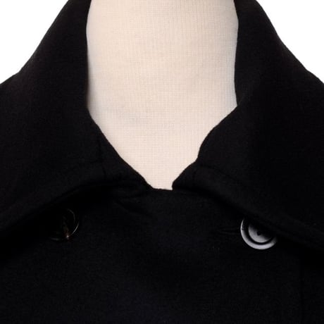 プルーンゴールドシュミット prune goldschmidt セーラーキャバンコート ウールカシミア ブラック