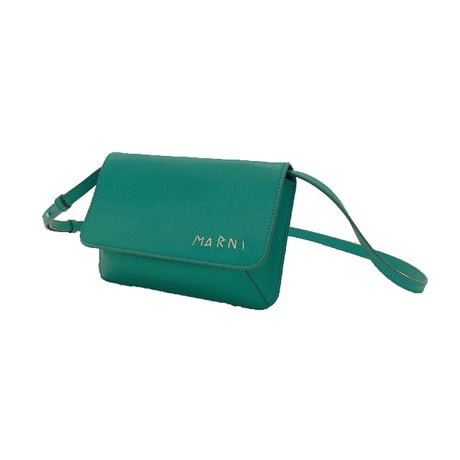 マルニ Marni ショルダーレザーバッグ 牛革羊革 グリーン