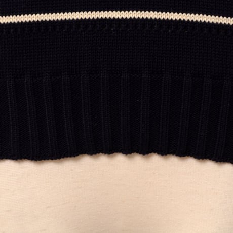 ソニアリキエル SONIA RYKIEL 透かしハート長袖セーター コットン ナイトブルー