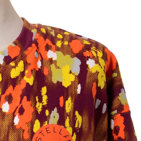 ステラマッカートニー stella mccartney フラワープリントスウエットシャツ adidas by Stella McCartney オレンジミックス
