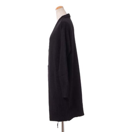 アンドゥムルメステール ann demeulemeester ビックシルエットカーディガン コットンナイロン ブラック