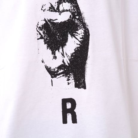 ラフシモンズ RAF SIMONS Oversized T-shirt with hand sign print コットン ホワイト