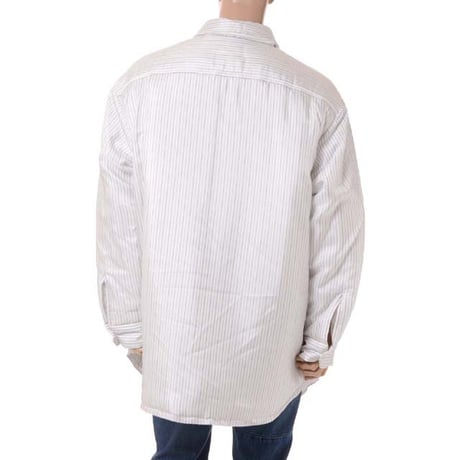 メゾン マルジェラ Maison Margiela パデッドシャツ ホワイトストライプ