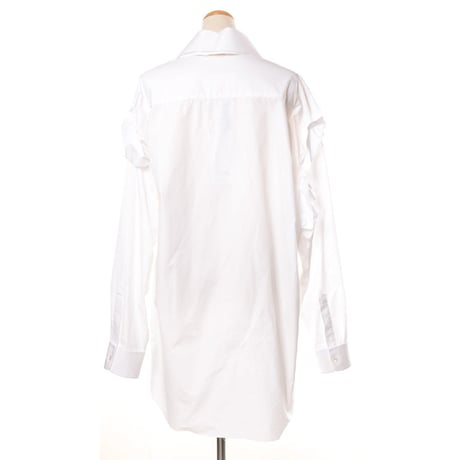 メゾン マルジェラ Maison Margiela ロングドレープシャツ コットン ホワイト