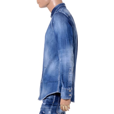 ディースクエアード Dsquared2 シャツ コットンストレッチ ウォッシュ