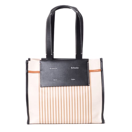 プロエンザスクーラー Proenza Schouler ラージモリスストライプキャンバストート キャンバス ナチュラル