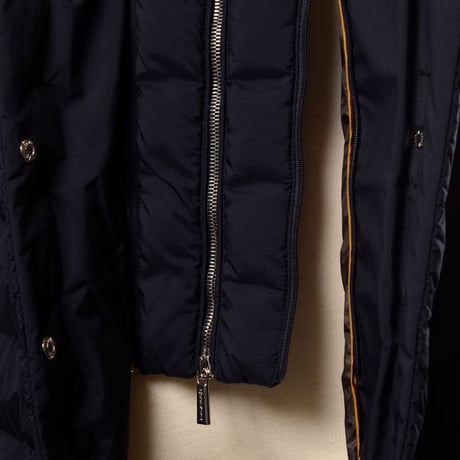 インポートブランド import brand MooRER ムーレー ベルト付きミディ丈コート ダウンフェザー ネイビー