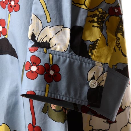 マルニ Marni ラウンドネックフラワープリントドレス コットン ブループリント 正規取扱