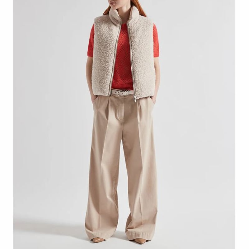 ペゼリコ PESERICO ダウンベスト ウールなど ベージュ | YOKOAUNTY