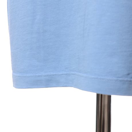 エルマノシェルビーノ ermanno scervino 丸襟刺繍ポケットTシャツ コットン スカイブルー