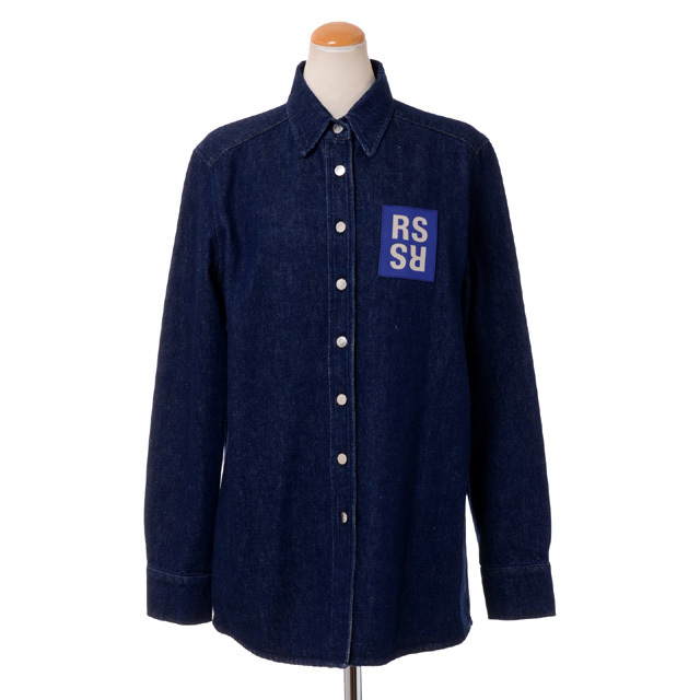 ラフシモンズ RAF SIMONS パッチ付きシャツ コットン デニム | YOKOAUNTY