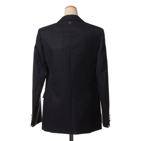 アニオナ AGNONA テーラードジャケット ウールモヘア ネイビー