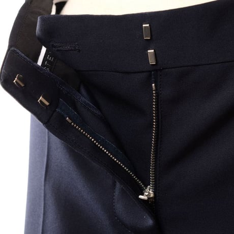 ステラマッカートニー stella mccartney ストレートパンツ ウール ネイビー