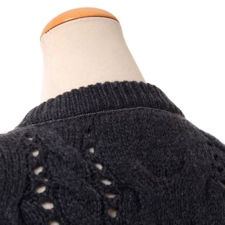ブルネロクチネリ Brunello Cucinelli オペラニット ウールカシミアシルク チャコールグレー