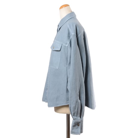 ブルネロクチネリ Brunello Cucinelli ガーメントダイブルゾン コットンリネン ライトブルー