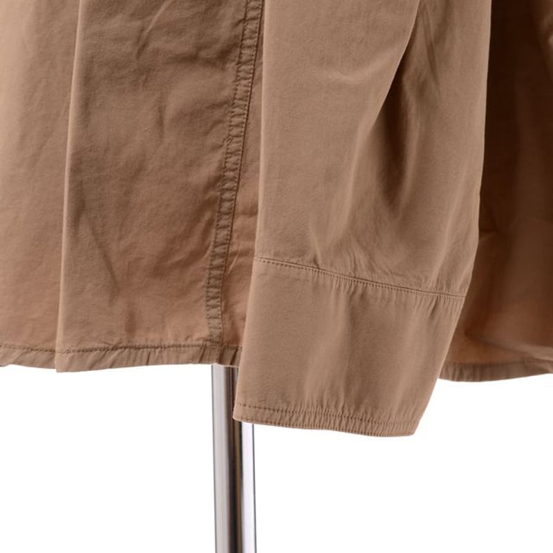ルメール LEMAIRE タックシャツブラウス コットン キャメル