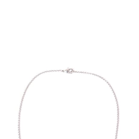 ラフシモンズ RAF SIMONS シンプルアールネックレス ブラス シルバー ブラック