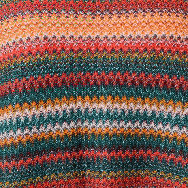 ミッソーニ Missoni ニットポンチョ 羊毛ラメミックス オレンジ ミッソーニ Missoni ニットポンチョ 羊毛ラメミックス オレンジ