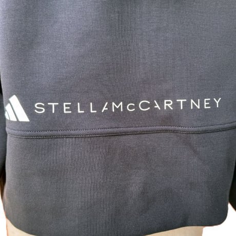 ステラマッカートニー stella mccartney アディダス adidas クロップドパーカー コットン混合 ブラック 正規取扱
