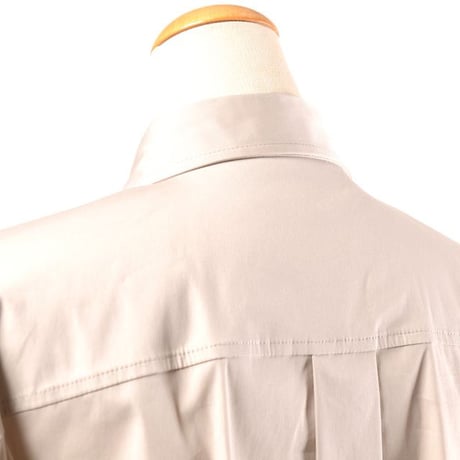 ブルネロクチネリ Brunello Cucinelli モニーレ付きショート丈ブラウス コットンストレッチ ベージュ
