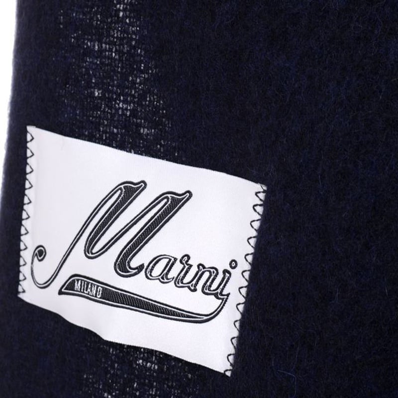 Marni アルパカマフラー　ネイビー 楽天市場】【5％OFFクーポン対象】マルニ MARNI マフラー ALPACA