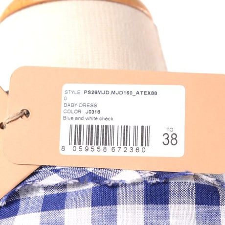 インポートブランド import brand メゾンジェジア MAISON JEJIA 被りギンガムチェック長袖ブラウス リネン ブルーブロック