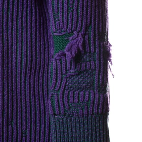 エムエムシックス メゾンマルジェラ MM6 MAISON MARGIELA リバーシブルハイネックセーター ウールなど パープル