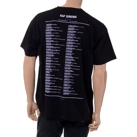 ラフシモンズ RAF SIMONS ティーンエイジドリームス・ビッグフィットツアーTシャツ コットン ブラック