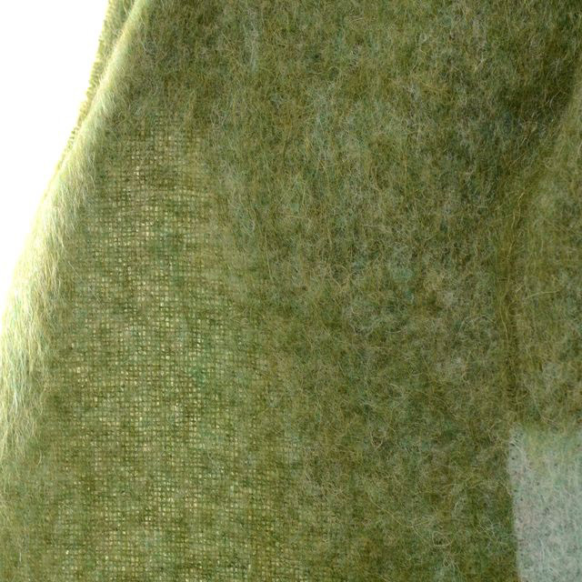 をぬ様限定価格★マルニ　マフラー　新品　グリーン ストライプ アルパカモヘア製 マルニ Marni グリーンストライプスカーフマフラー モヘアアルパカ