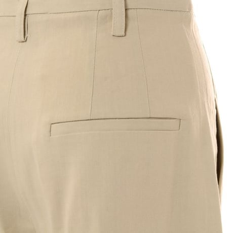 テラ TELA タック使いパンツ リネンストレッチ カーキ