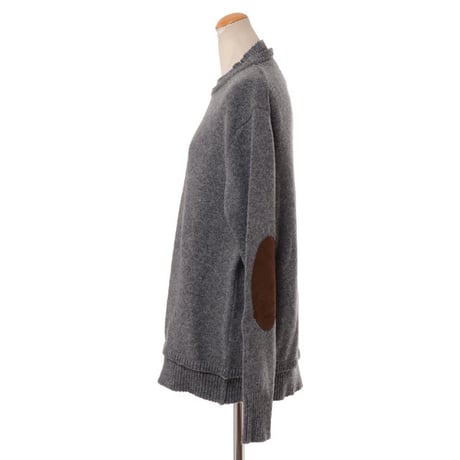 メゾン マルジェラ Maison Margiela エルボーパッチセーター ウールリネン グレー