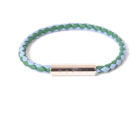 マルニ Marni バングル 牛革 モザイクブルー