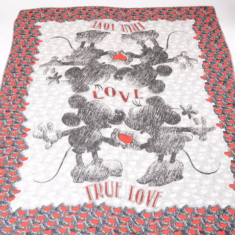 ファリエロサルティ Faliero Sarti TrueLove大判ストール モダールカシミア ミッキーミニーハートプリント