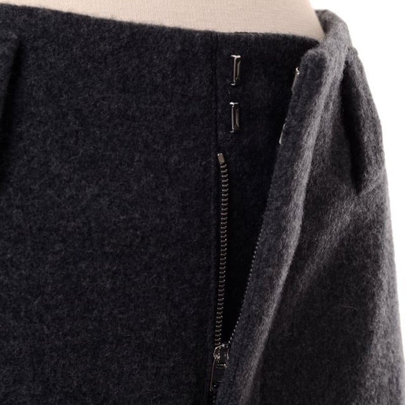 ルメール LEMAIRE ワイドパンツ 厚手のウールカシミア グレイ ルメール LEMAIRE ワイドパンツ 厚手のウールカシミア グレイ