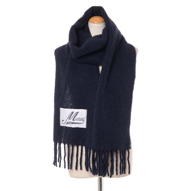 マルニ Marni ストール・マフラー アルパカ ダークネイビー | YOKOAUNTY