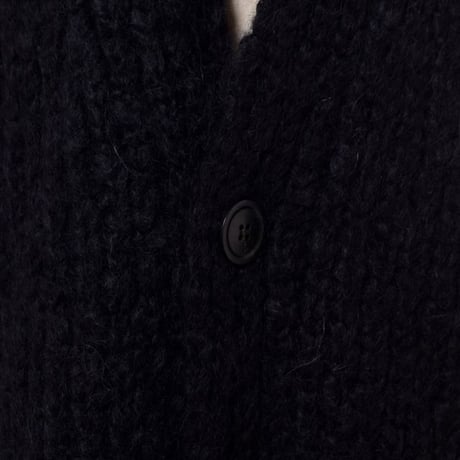 アンドゥムルメステール ann demeulemeester ビックシルエットカーディガン モヘアウール ブラック