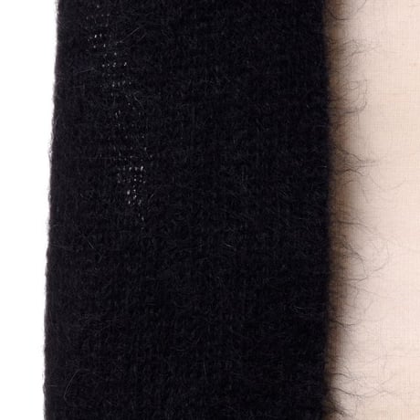 ラフシモンズ RAF SIMONS ニットスカーフ モヘア ブラック