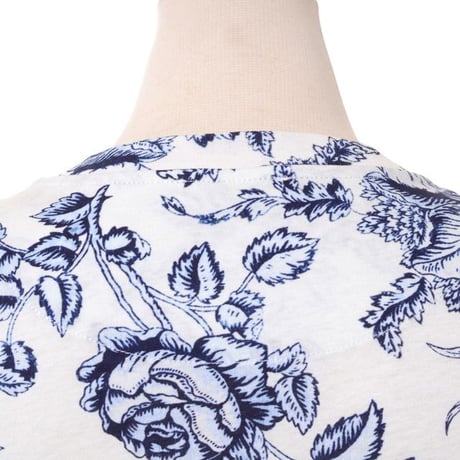 アーデム ERDEM 半袖カットソー コットンジャージー ネイビークリーム