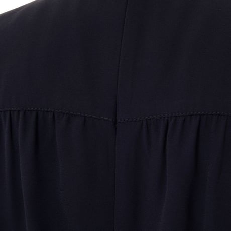 マルニ Marni フレンチスリーブドレス クレープサテン ディープブルー