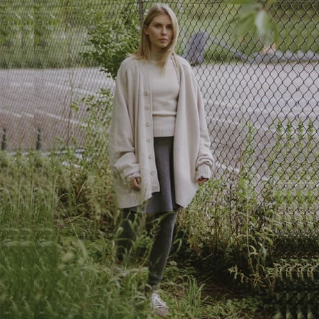 エクストリームカシミヤ extreme cashmere x Ｖネックカーディガン カシミア グレー
