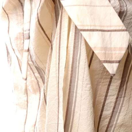 ブルネロクチネリ Brunello Cucinelli 変形スカート コットンリネン ストライプ