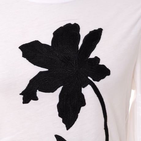 アーデム ERDEM アップリケＴシャツ コットン ホワイトブラック