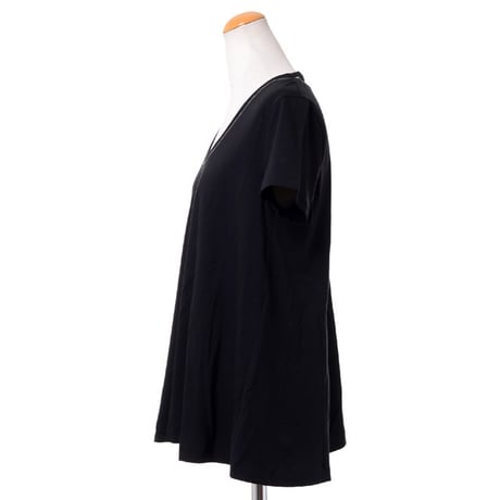 ブルネロクチネリ Brunello Cucinelli Aライン半袖カットソー コットンストレッチ ブラック