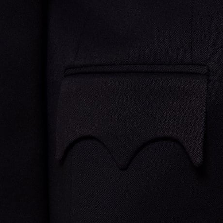 ラフシモンズ RAF SIMONS Classic doublebrested coat with uniform pockets リサイクルポリエステル ブラック