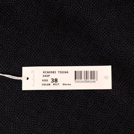 クリスティーナティ Kristina Ti 長袖３D刺繍ロング丈ブラウス コットン ホワイト