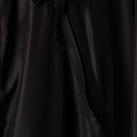 アンドゥムルメステール ann demeulemeester フード付きロングコート ポリエステルシルク ブラック