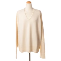 エクストリームカシミヤ extreme cashmere x Ｖネックセーター カシミア クリーム 正規取扱