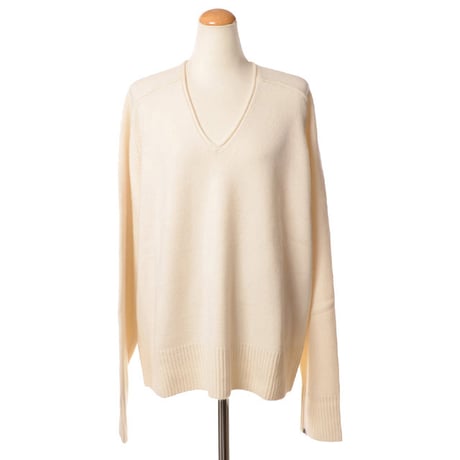 エクストリームカシミヤ extreme cashmere x Ｖネックセーター カシミア クリーム
