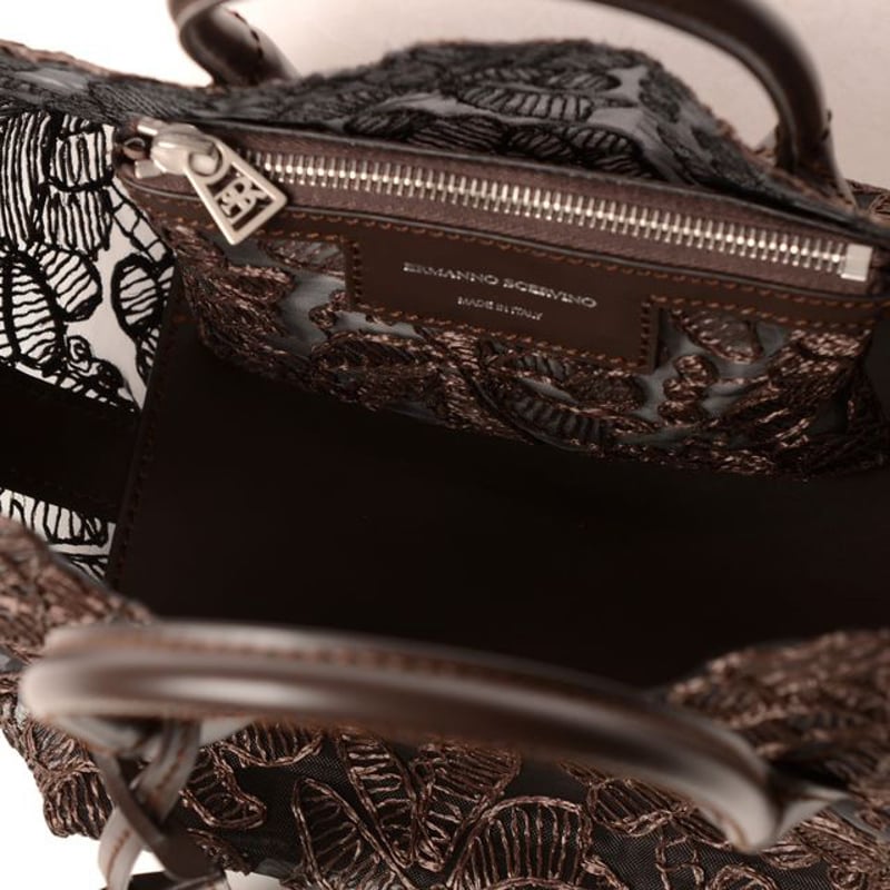 エルマノシェルビーノ ermanno scervino ミニ総レーストートバッグ